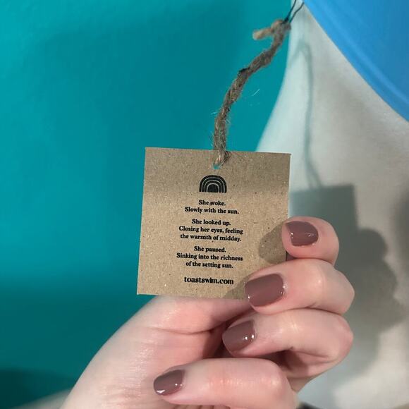 NWT Toast Swim Signature Apex Bikini Top Size S Sky Blue Swim Beach Paddle Surf - Picture 6 of 6